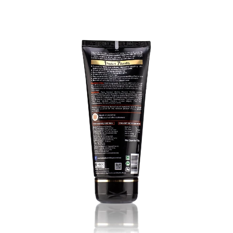 VLCC 7X Ultra Whitening & Brightening Charcoal Peel Off Mask, 100 g-5.webp